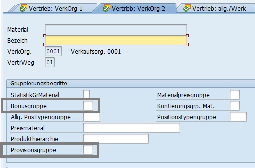 SAP Materialstamm Vertriebssicht