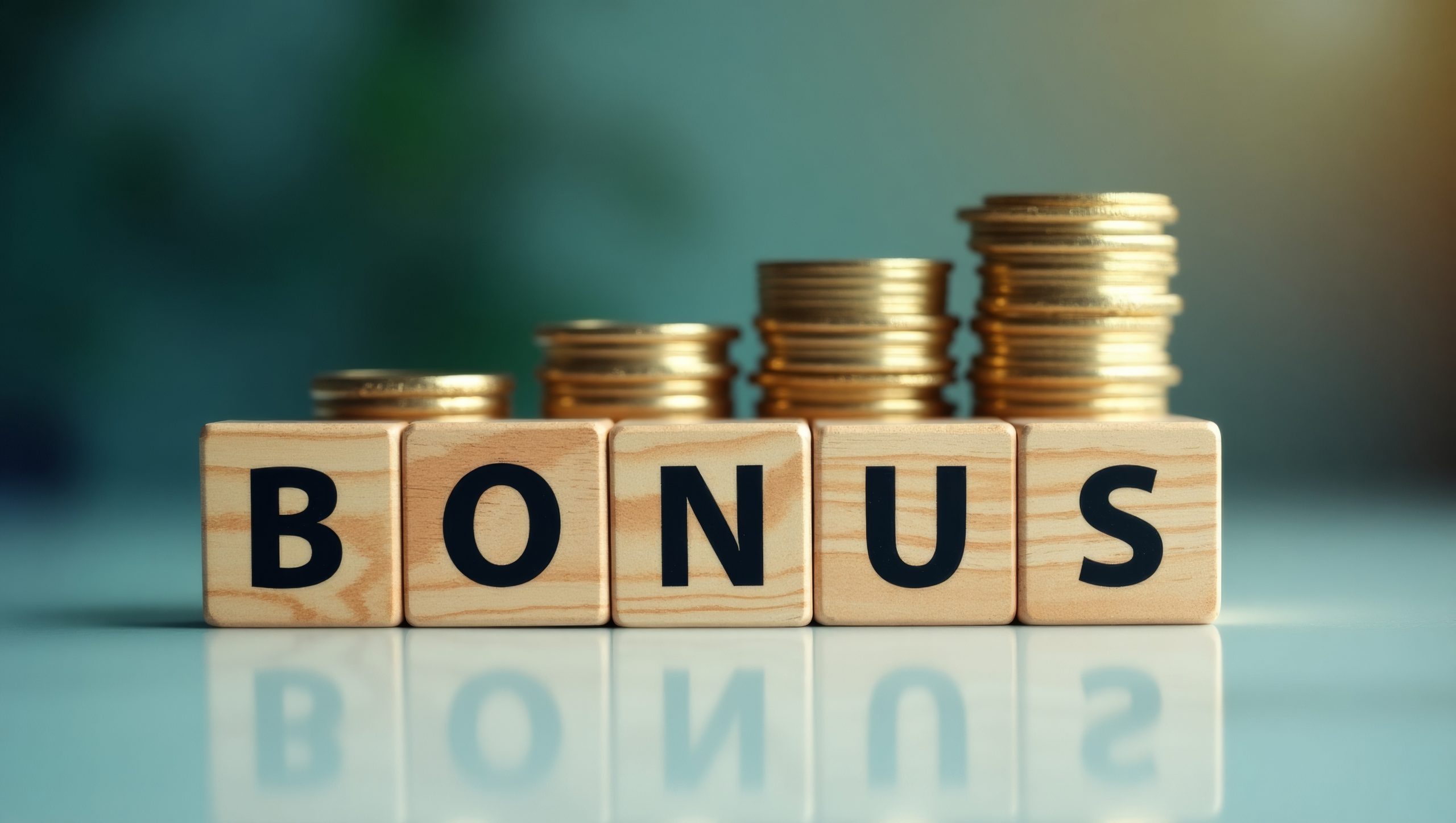 Würfel mit Schriftzug Bonus