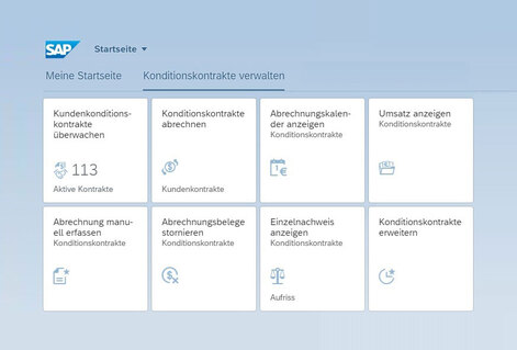 SAP Dashboard Kunden-Konditionskontrakte