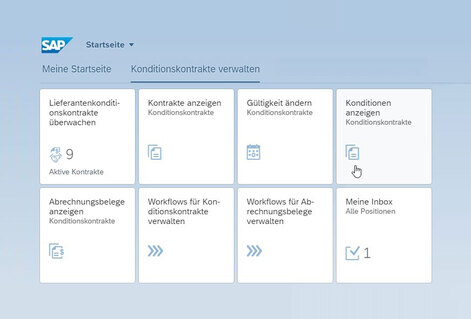 SAP Lieferanten-Konditionskontrakte-Dashboard in SAP CCM